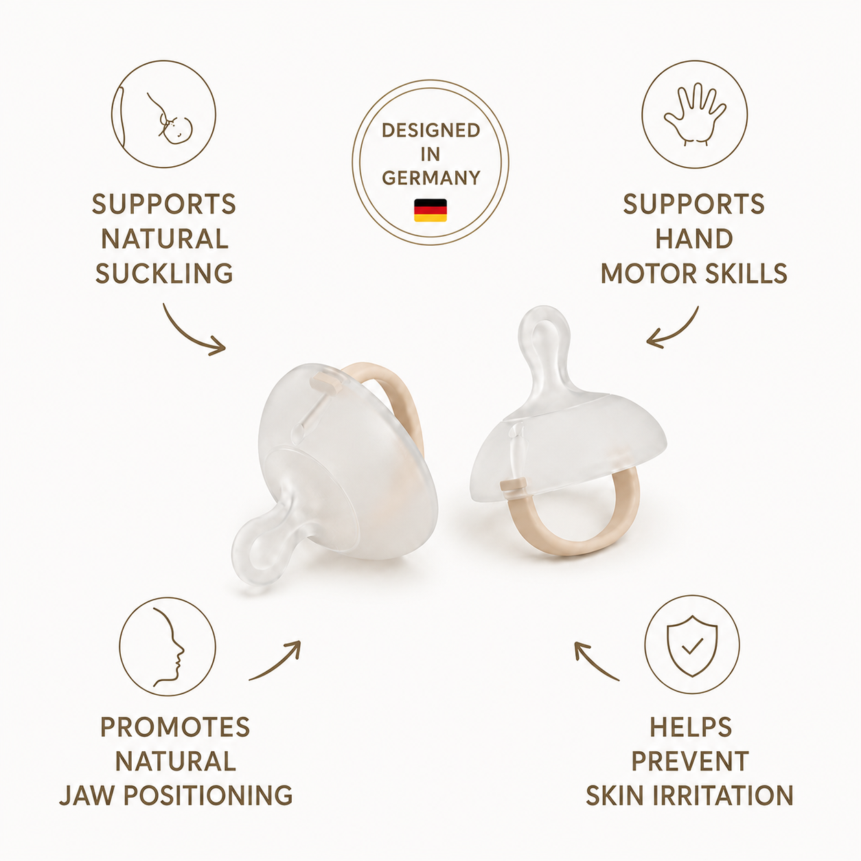 Nuckly Starter Set 2x I Nuckly Premium Pacifier